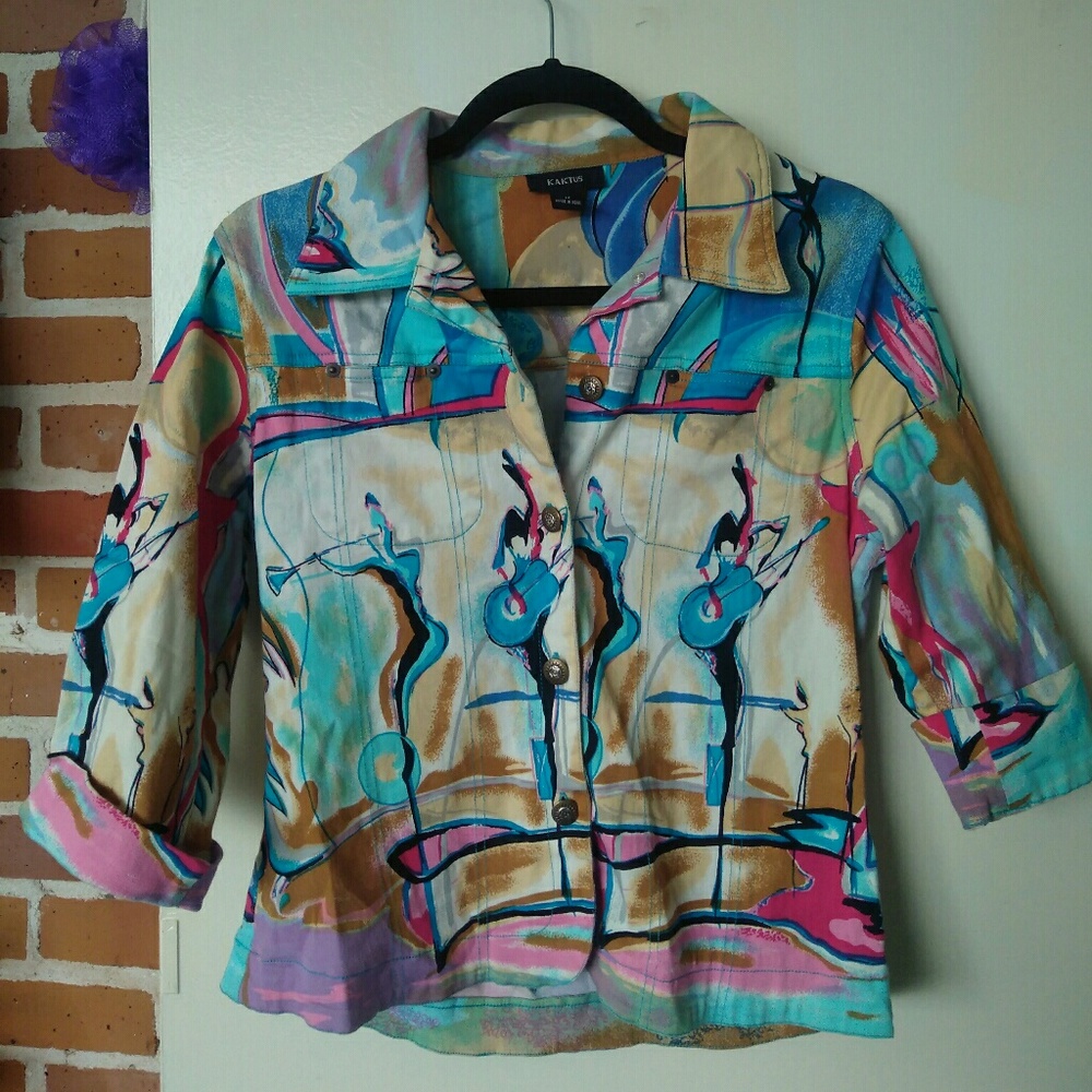 Watercolor print jacket